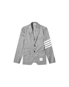 Однобортный блейзер с четырехполосной полоской, серый Thom browne