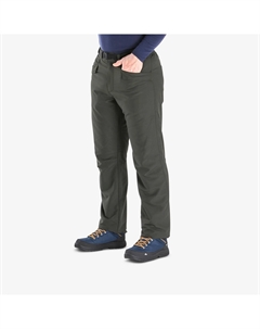 Мужские зимние треккинговые брюки NH100 с водозащитой и утеплением до -18°C зелёные Quechua