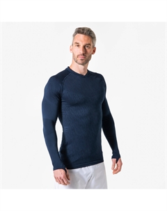 Мужская бесшовная футбольная майка KEEPDRY — тёмно-синяя Kipsta