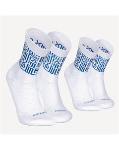 Мужские беговые носки RUN500 средней высоты утеплённые упаковка 2 пары Kiprun