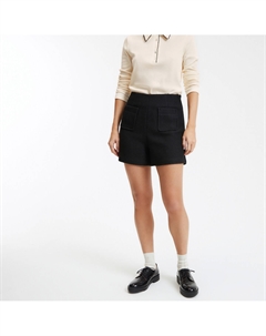 Шорты из твида черный La redoute collections