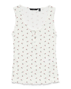 Майка с принтом белый Vero moda