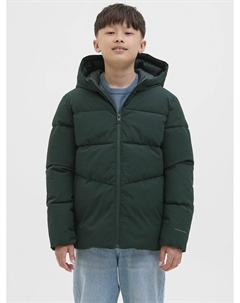 Куртка стеганая с капюшоном зеленый Jack & jones junior
