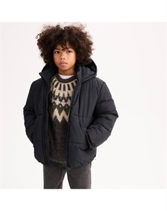 Куртка стеганая с капюшоном черный La redoute collections