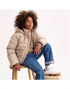 Куртка стеганая с капюшоном бежевый La redoute collections