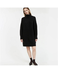 Платье-пуловер короткое с длинными рукавами черный La redoute collections