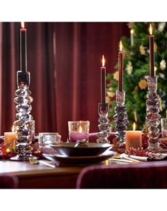 Подсвечник из стекла ручной выдувки В23 см Qimera красный Am.pm.