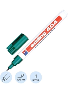 Маркер перманентный E-404/4 зеленый (толщина линии 0,75 мм) круглый наконечник Edding