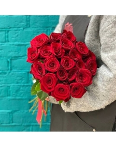 Буке из 21 красной розы Цветы мишки