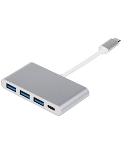 Переходник AT2808 0.1 m Type-C (m) 3xUSB 3.0 (f) + Type C(f) Atcom