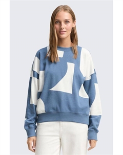 Свитшот хлопковый с принтом Tom tailor