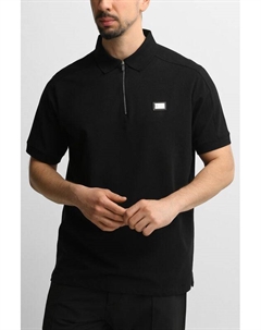 Поло хлопок с воротником на молнии Karl lagerfeld