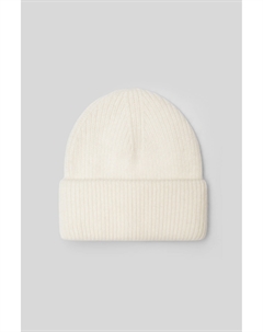 Шапка с шерстью енота молочного цвета 2mood