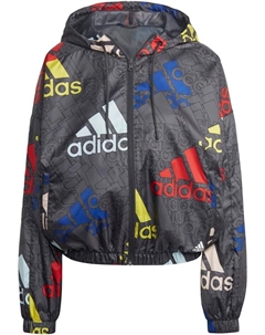 Женская ветровка с разноцветным логотипом, мультиколор Adidas
