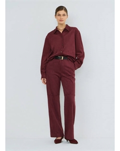 Прямые брюки из искусственной замши, Фиолетовый Ostin