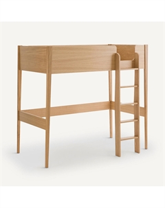 Кровать-чердак из шпона дуба с кроватным основанием Alceste бежевый Am.pm.