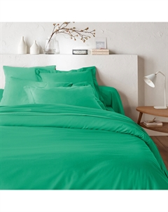 Пододеяльник на молнии однотонный хлопок Scenario зеленый La redoute interieurs