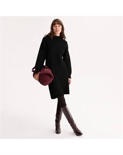 Трикотажное платье-пуловер длина средняя длинные рукава черный Anne weyburn