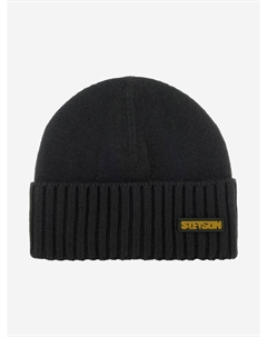 Шапка с отворотом 8599215 BEANIE WOOL/CASHMERE (серый), Серый Stetson