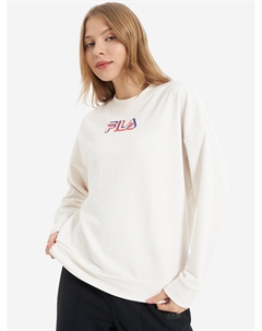 Свитшот женский оверсайз, Бежевый Fila