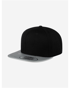 Бейсболка с прямым козырьком 6089PU (черный), Черный Flexfit