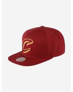 Бейсболка с прямым козырьком MITCHELL NESS HHSS3256-CCAYYPPPDKRD Cleveland Cavaliers NBA (малиновый), Мультицвет Mitchell and ness