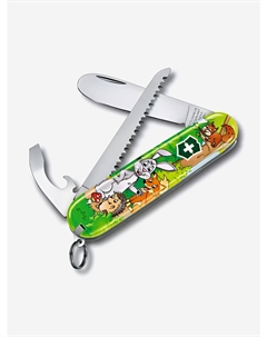 Нож складной My First Rabbit Edition, 84 мм, 9 функций, Зеленый Victorinox