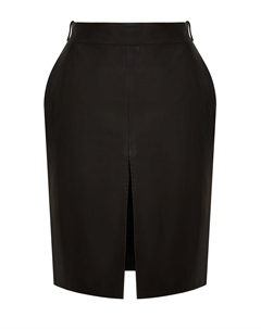 Кожаная миди юбка The real base