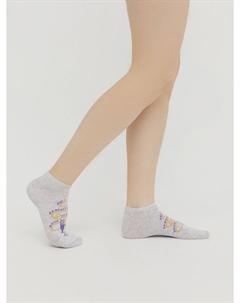 Носки женские серые с рисунком в виде спагетти Mark formelle