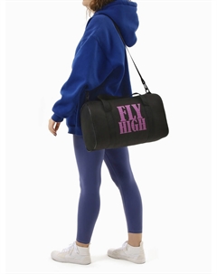 Сумка спортивная на молнии, с подкладкой, длинный ремень, маленький размер, черная Textura