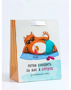 Пакет подарочный вертикальный Upak land