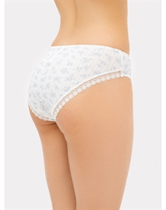 Трусы женские слипы бежево-молочные с цветочками Mark formelle