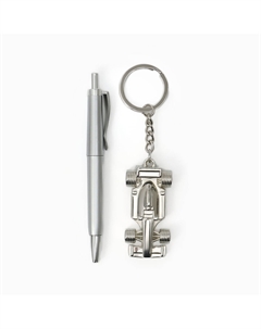 Набор подарочный 2 предмета: ручка, брелок, серый Take it easy