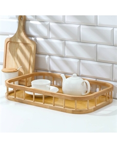 Поднос прямоугольный jungle, 45×30 см, бамбук Доляна