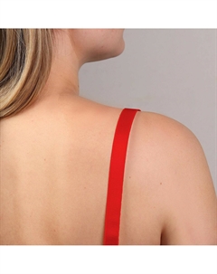 Резинка для бретелей, блестящая, 15 мм, 10±0.5 м, красная Арт узор