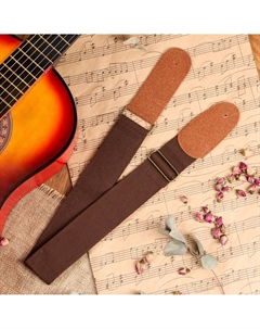 Ремень для гитары, 60-117×5 см, коричневый Music life