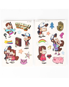 Переводные татуировки детские, светятся в темноте, гравити фолз Disney