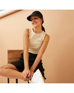 Кепка женская плетеная, черная, размер 58 Minaku