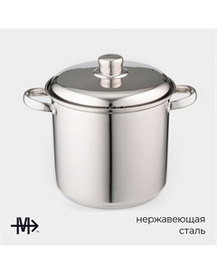 Кастрюля grande, 5.5 л, металлическая крышка, капсульное дно, индукция, нержавеющая сталь Magistro