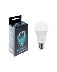 Лампа светодиодная, a60, 20 вт, e27, 1620 лм, 4000 к, свечение нейтральное белое Luazon lighting