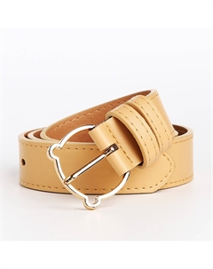 Ремень детский, ширина 3 см, винт, пряжка металл, цвет бежевый Nobrand