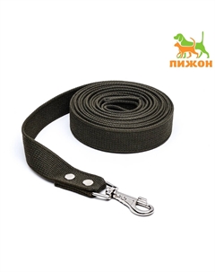 Поводок брезентовый 5 м × 3.5 см, хаки/темно-зеленый Пижон