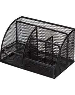 Подставка-органайзер для канцелярских принадлежностей 7 отделений черная Attache