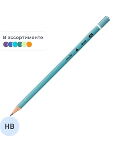 Карандаш чернографитный деревянный HB Shine заточенный трехгранный Attache