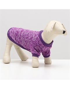 Свитер меланжевый, размер 2xl (дс 41, ош 34, ог 55 см) фиолетовый Nobrand