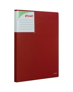 Папка с зажимом Шелк А4 0.7 мм красная (до 150 листов) Комус