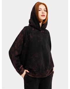 Худи женское в черном цвете с оригинальным принтом Mark formelle