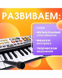 Синтезатор детский с микрофоном Zabiaka