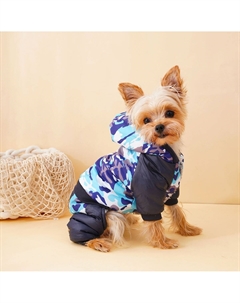 Комбинезон для собак на меховом подкладе с капюшоном, размер xxl (дс 40, ош 42, ог 54 см) Пижон