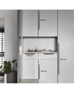 Ручка торцевая rp100gr, l=200 мм, цвет серый Cappio